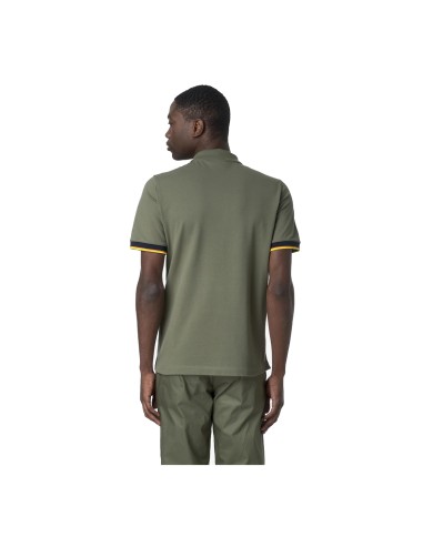 K-WAY POLO UOMO SAINT VINCENT PIQUE SLIM GREEN LICHEN K11285BW 126