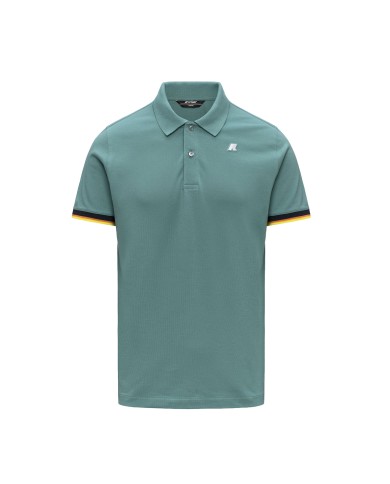 K-WAY POLO UOMO SAINT VINCENT PIQUE SLIM GREEN LIME K11285BW 126
