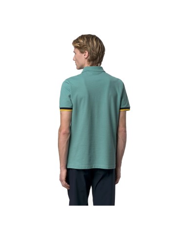 K-WAY POLO UOMO SAINT VINCENT PIQUE SLIM GREEN LIME K11285BW 126