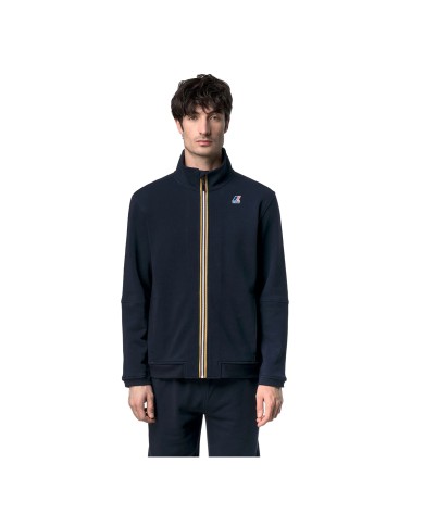 K-WAY FELPA UOMO FLEECE PEPIN POLY COTTON BLUE DEPHT KK1126 126