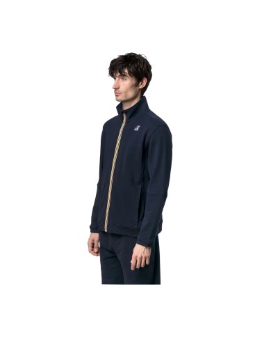 K-WAY FELPA UOMO FLEECE PEPIN POLY COTTON BLUE DEPHT KK1126 126