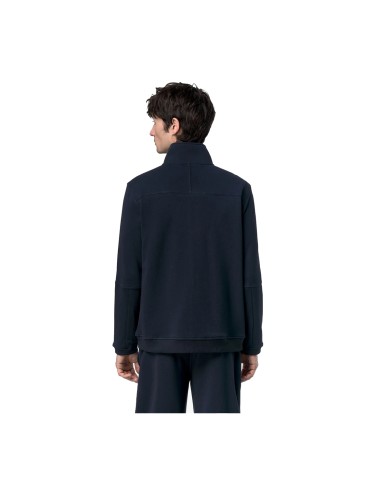 K-WAY FELPA UOMO FLEECE PEPIN POLY COTTON BLUE DEPHT KK1126 126