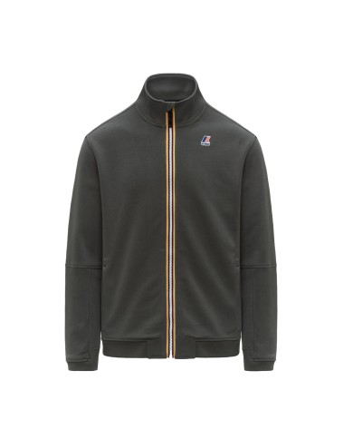 K-WAY FELPA UOMO FLEECE PEPIN POLY COTTON GREEN BLACKISH KK1126 126