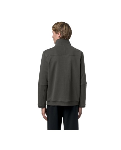 K-WAY FELPA UOMO FLEECE PEPIN POLY COTTON GREEN BLACKISH KK1126 126