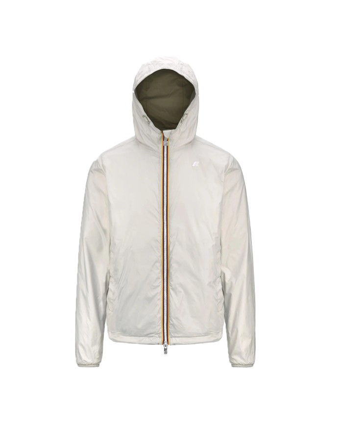 K-WAY GIACCA UOMO JAKE PLUS 2 DOUBLE GREEN LICHEN - LIGHT BEIGE K2124EW 126