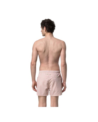 K-WAY BERMUDA UOMO BATHING SUITS HEZEL MULTISTRIPES BEACH WHITE PINK VIOLET GREEN K2158HW 126