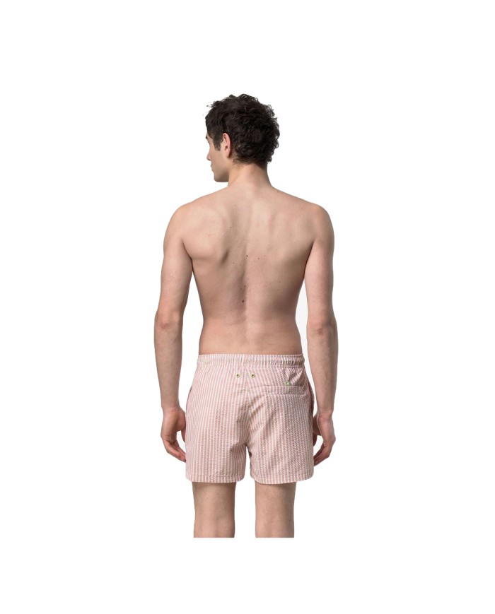 K-WAY BERMUDA UOMO BATHING SUITS HEZEL MULTISTRIPES BEACH WHITE PINK VIOLET GREEN K2158HW 126
