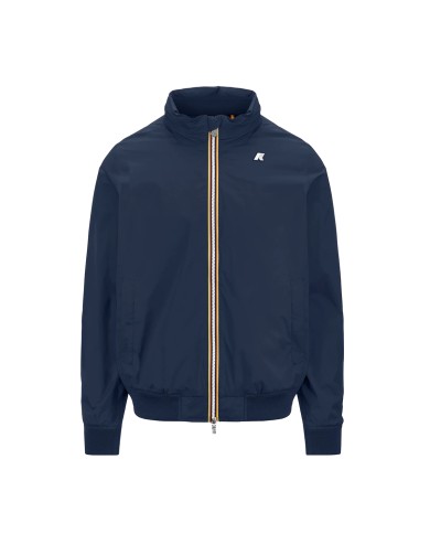 K-WAY GIACCA UOMO JACKET AMAURY STRETCH NYLON JERSEY BLUE INSIGNA K3123VM 126