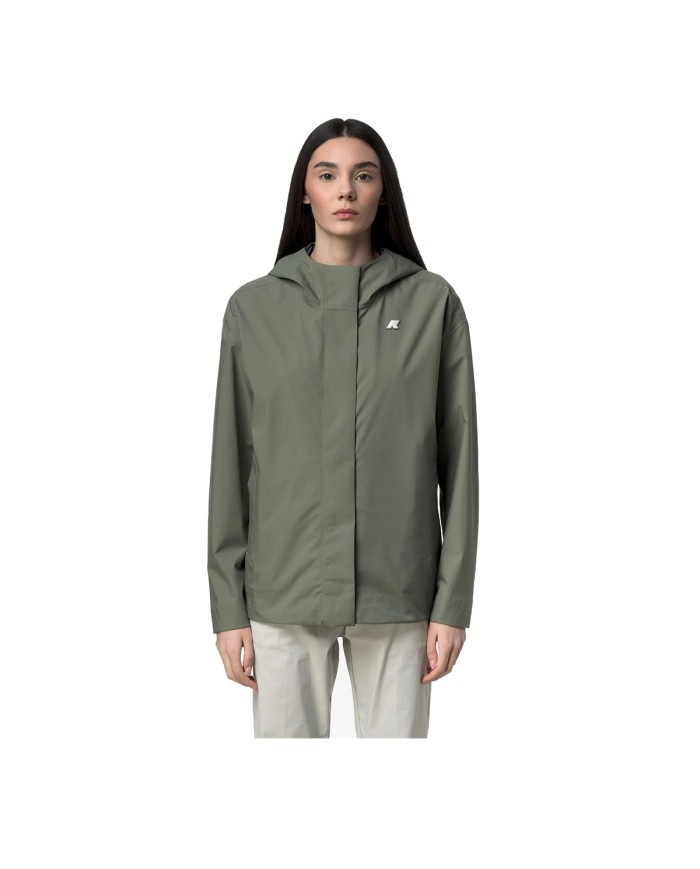 K-WAY GIACCA DONNA JACKET ROSE STRETCH 2L GREEN LICHEN K3148EW 126