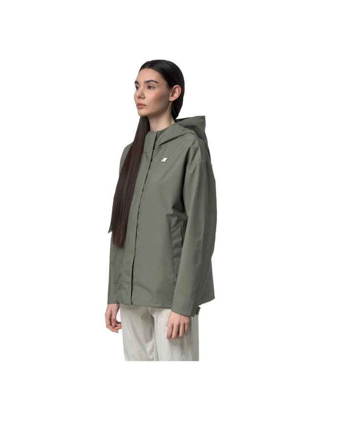 K-WAY GIACCA DONNA JACKET ROSE STRETCH 2L GREEN LICHEN K3148EW 126