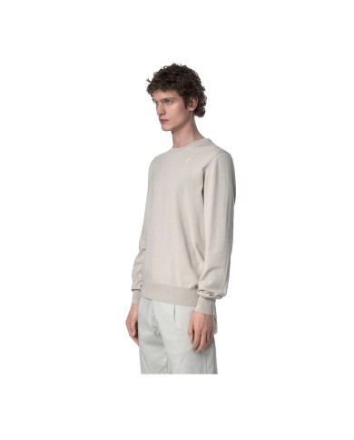 K-WAY FELPA UOMO KNITWEAR SEBASTIEN COTTON LIGHT BEIGE K4122YW 126