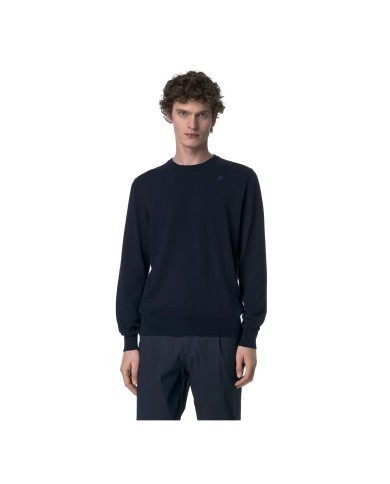 K-WAY FELPA UOMO KNITWEAR SEBASTIEN COTTON BLUE DEPHT K4122YW 126