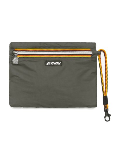 K-WAY POCHETTE UNISEX NIMES GREEN BLACKISH K4127SW 126