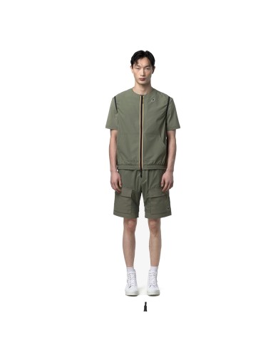 K-WAY GILET UOMO FLEECE SISEL GREEN AFRICA K4146FW 126