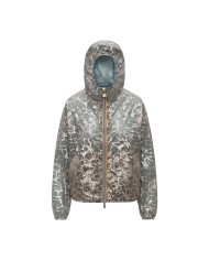 K-WAY GIACCA DONNA JACKET LAURETTE SUPER LIGHT LAMI DOUBLE BEIGE - BLUE LAMINATED K7137JW 126
