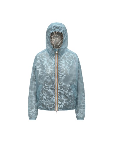 K-WAY GIACCA DONNA JACKET LAURETTE SUPER LIGHT LAMI DOUBLE BEIGE - BLUE LAMINATED K7137JW 126
