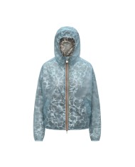 K-WAY GIACCA DONNA JACKET LAURETTE SUPER LIGHT LAMI DOUBLE BEIGE - BLUE LAMINATED K7137JW 126