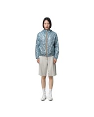 K-WAY GIACCA DONNA JACKET LAURETTE SUPER LIGHT LAMI DOUBLE BEIGE - BLUE LAMINATED K7137JW 126
