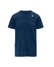 K-WAY T SHIRT UOMO LEONIDE BLUE INSIGNA K7142KW 126