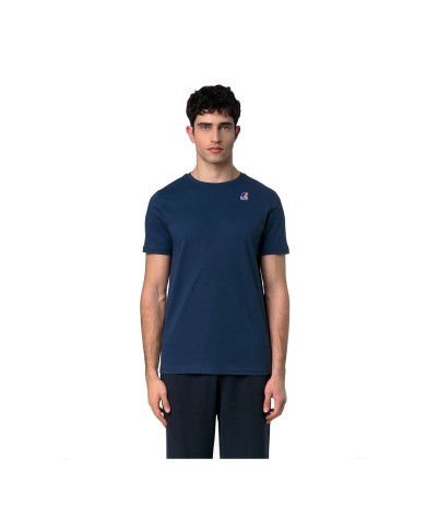 K-WAY T SHIRT UOMO LEONIDE BLUE INSIGNA K7142KW 126