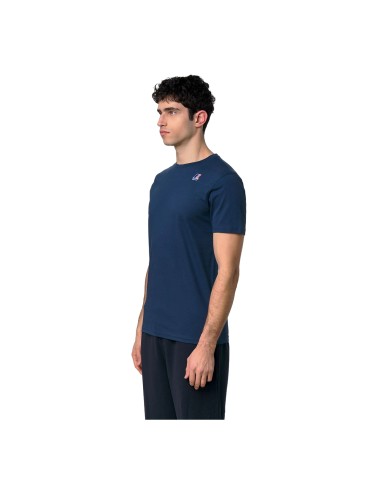K-WAY T SHIRT UOMO LEONIDE BLUE INSIGNA K7142KW 126