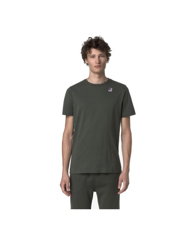 K-WAY T SHIRT UOMO LEONIDE GREEN BLACKISH K7142KW 126
