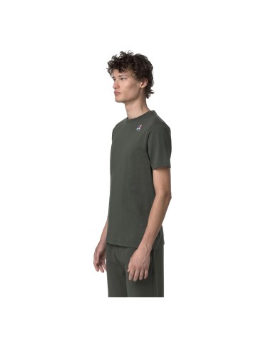 K-WAY T SHIRT UOMO LEONIDE GREEN BLACKISH K7142KW 126
