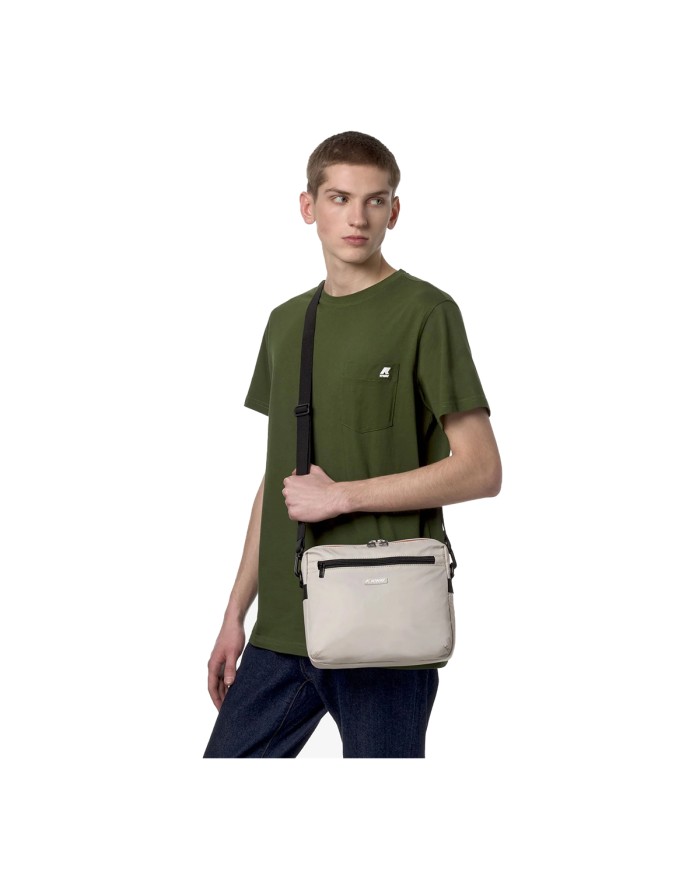 K-WAY BORSA UNISEX POUCH BAGS MOIRE LIGHT BEIGE K8125RW 126