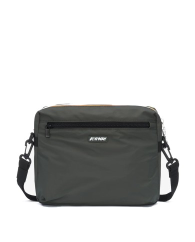 K-WAY BORSA UNISEX POUCH BAGS MOIRE GREEN BLACKISH K8125RW 126