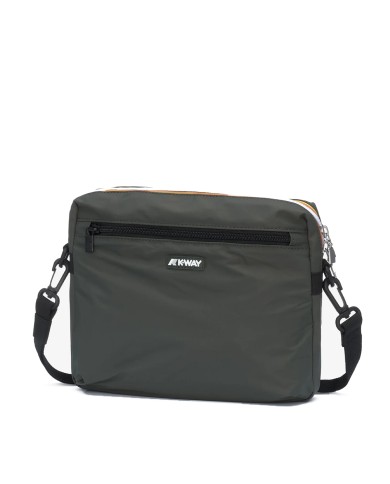 K-WAY BORSA UNISEX POUCH BAGS MOIRE GREEN BLACKISH K8125RW 126