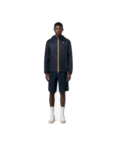 K-WAY GIACCA UOMO JACKET JAKE SDOUBLE INTERLOCK GREEN LIOCHEN BLUE DEPHT K8134TW 126