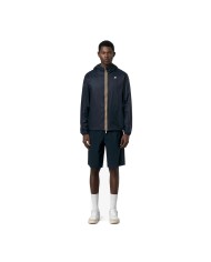 K-WAY GIACCA UOMO JACKET JAKE SDOUBLE INTERLOCK GREEN LIOCHEN BLUE DEPHT K8134TW 126