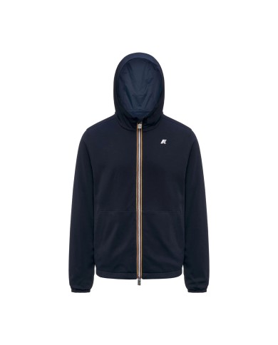 K-WAY GIACCA UOMO JACKET JAKE SDOUBLE INTERLOCK BLUE DEPHT - BLUE INISGNA K8134TW 126