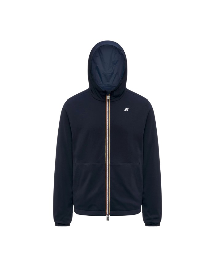 K-WAY GIACCA UOMO JACKET JAKE SDOUBLE INTERLOCK BLUE DEPHT - BLUE INISGNA K8134TW 126