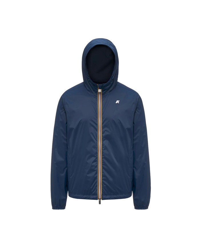 K-WAY GIACCA UOMO JACKET JAKE SDOUBLE INTERLOCK BLUE DEPHT - BLUE INISGNA K8134TW 126