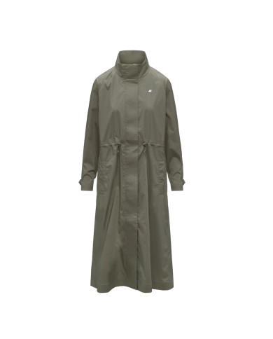 K-WAY IMPERMEABILE DONNA JACKETS  BARBREIN COTTON 3LAYERS GREEN LICHEN K8143SW 126