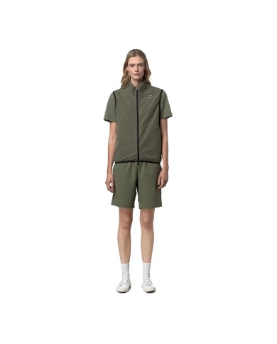 K-WAY GILET DONNA FLEECE FLANER TRAVEL GREEN LICHEN K8143VW 126