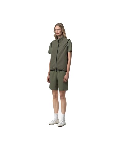 K-WAY GILET DONNA FLEECE FLANER TRAVEL GREEN LICHEN K8143VW 126