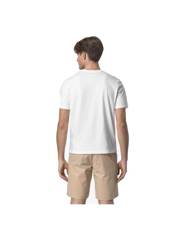 K-WAY T SHIRT UOMO SIGUR JERSEY SLIM WHITE K31368W 126