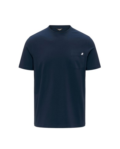 K-WAY T SHIRT UOMO SIGUR JERSEY SLIM BLUE INSIGNA K31368W 126