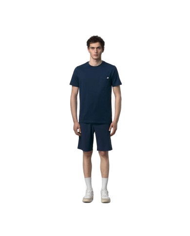 K-WAY T SHIRT UOMO SIGUR JERSEY SLIM BLUE INSIGNA K31368W 126