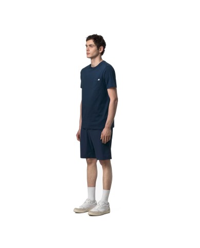 K-WAY T SHIRT UOMO SIGUR JERSEY SLIM BLUE INSIGNA K31368W 126