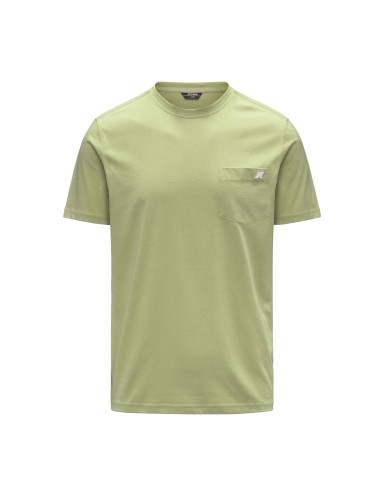 K-WAY T SHIRT UOMO SIGUR JERSEY SLIM GREEN DARK LIME K31368W 126