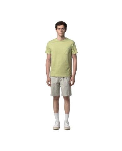 K-WAY T SHIRT UOMO SIGUR JERSEY SLIM GREEN DARK LIME K31368W 126