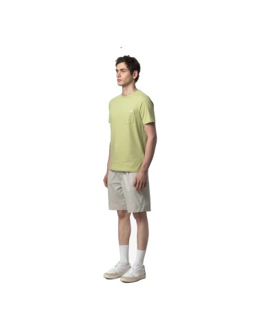 K-WAY T SHIRT UOMO SIGUR JERSEY SLIM GREEN DARK LIME K31368W 126
