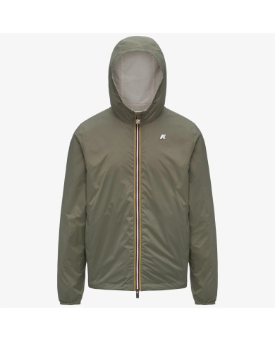 K-WAY GIACCA UOMO JACKETS JAKE COTTON DOUBLE LIGHT BEIGE - GREEN LICHEN K51337W 126