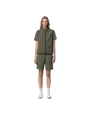 K-WAY GILET UOMO FLEECE FLANER TRAVEL GREEN LICHEN K8151VW 126