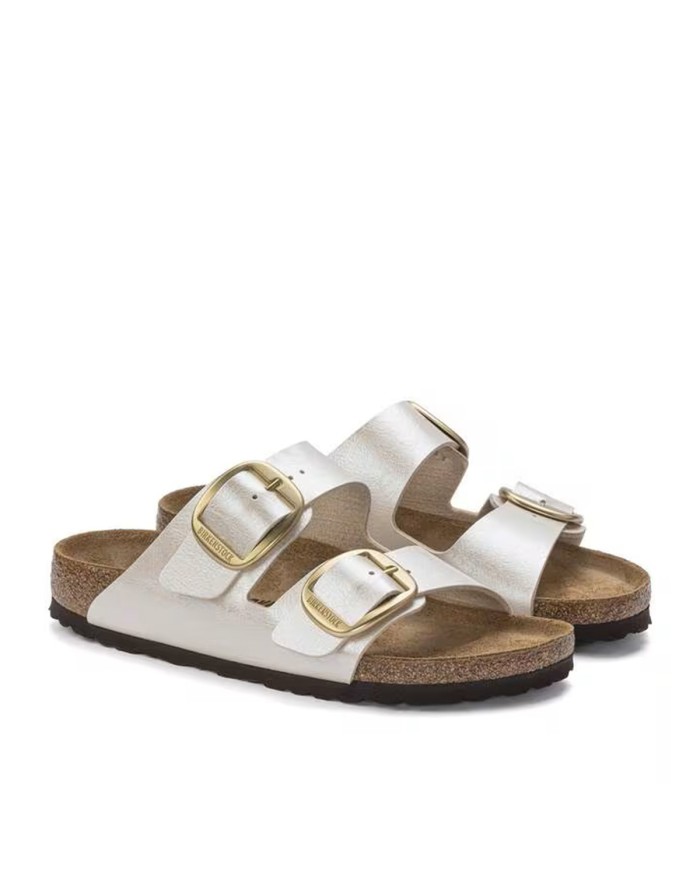 BIRKENSTOCK SANDALO DONNA ARIZONA BIG BUCKLE PEARL WHITE 1020021 CO