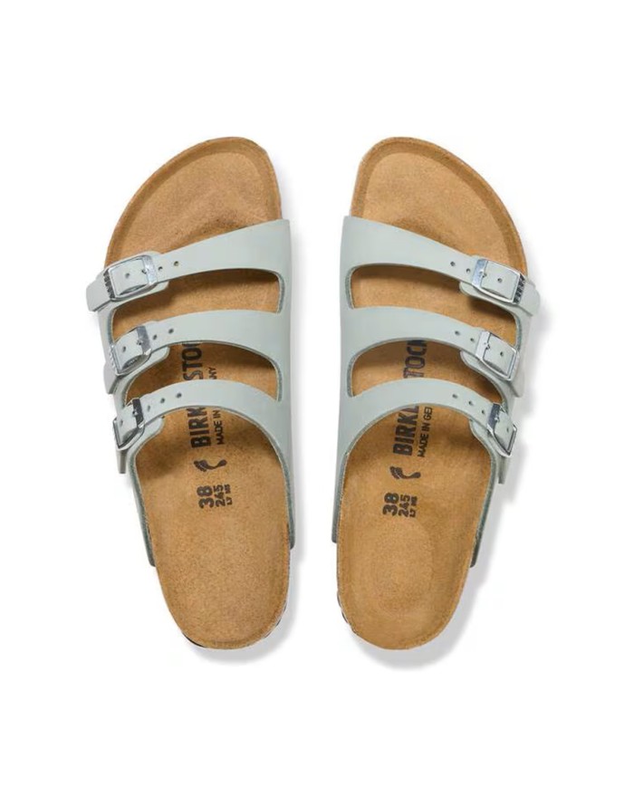 BIRKENSTOCK SANDALO DONNA FLORIDFA NABUCK LEATHER PURE SAGE 1030319 CO