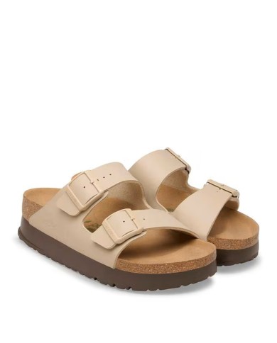 BIRKENSTOCK SANDALO DONNA ARIZONA PAP FLEX PLATFORM SANDCASTLE VEG 1030466  CO